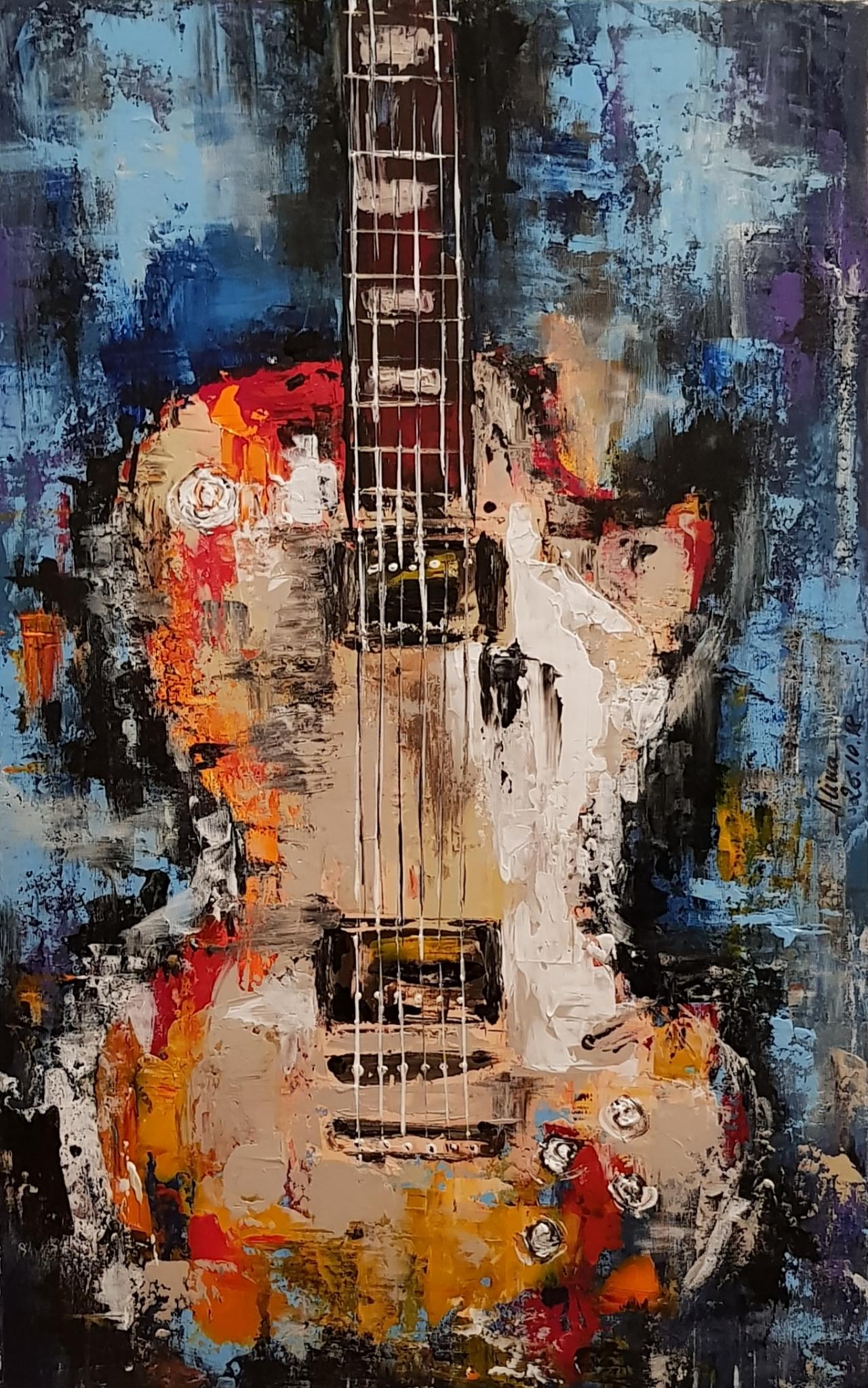 ArteDiAlina.com painting: Lady Les Paul